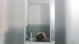 Hidden cam blonde college girl in the shower
