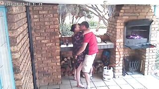 Spy camera : couple caught fucking on the porch of the nature reserve
