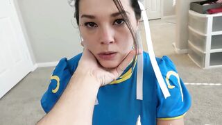 Halloween - Chun Li is and must now suck dick and get covered in cum as punishment