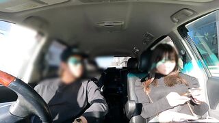 Completely real Japanese [hidden shot] Neat but baby-faced big breasts that can be seen from the top of the knit Unexpected exposure confession "I want to have sex in the car" while driving and suddenly breaks out in car sex [Appearance] [Close