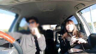 Completely real Japanese [hidden shot] Neat but baby-faced big breasts that can be seen from the top of the knit Unexpected exposure confession "I want to have sex in the car" while driving and suddenly breaks out in car sex [Appearance] [Close