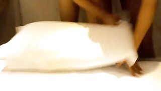 hot wife takes hotel waiter to room and cuckold husband records everything