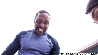 She can't believe her eyes.. that's some kind of MONSTER on her stepdad! - black porn