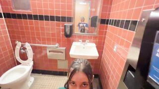 Risky Creampie in Whole Foods Public Bathroom Hailey Rose
