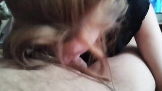 Massive unexpected Cumshot in Throat and keeps fucking her