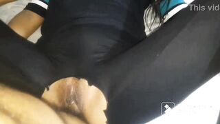 (PORN IN SPANISH) young slut caught on the street, gets her ass fucked hard by a cell phone, I fill her young face with milk -homemade porn-