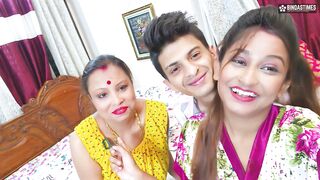 Sudipa's sex vlog on how to fuck with huge cock Step Brother and a Bhabhiji ( Hindi Audio