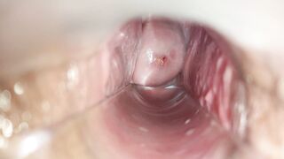 orgasm inside the vagina close-up