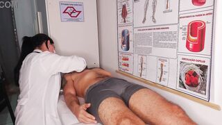 Erection in front of the nurse