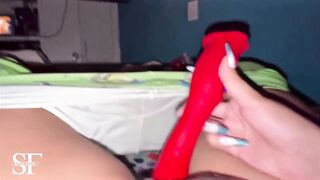 Damn, how delicious is this toy? Suck my cock.