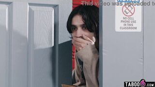 Bisexual redhead MILF stepmom and teacher share stepson hard cock