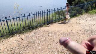 Public Dick Flashing - Girl Help Me to Cum in Mountains