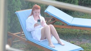 My stepbrother spied on me squirting.