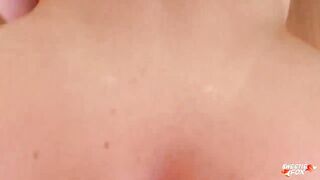 Fitness Brunette Facesittings, Deepthroats and Passionate Fucks till Cum in Mouth in Gym