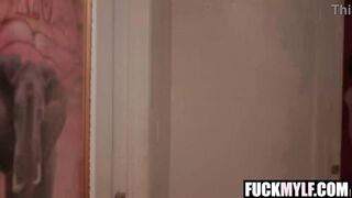 WTF Peeking Into Hijabi Stepmom Busty Body Mona Azar, Elias Cash