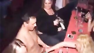 Stupid girls sucking  cock at party