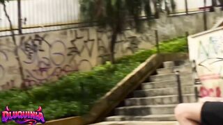 In the early hours of the morning in São Paulo, anything can happen. This time I was lucky; I picked up a hot young girl who gave me a blowjob in a public place.