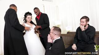 Payton Preslee's Wedding Turns Rough Interracial Threesome - Cuckold Sessions