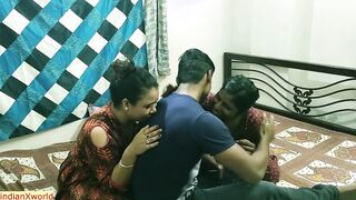 Indian hot threesome sex.. I fucked my girlfriend and her sexy bhabhi together!!