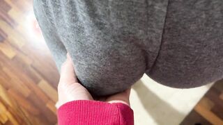 Stepbrother cums in my panties and I will wear them at the gym